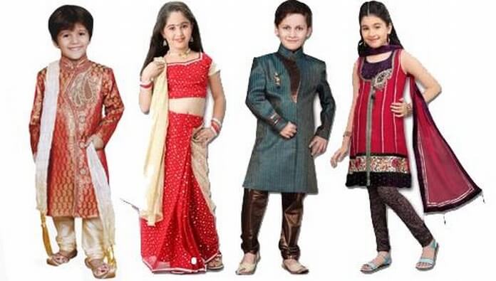 Fashionable Kids Dresses & Clothing Collection for Diwali 2015 – Pink Blue  India